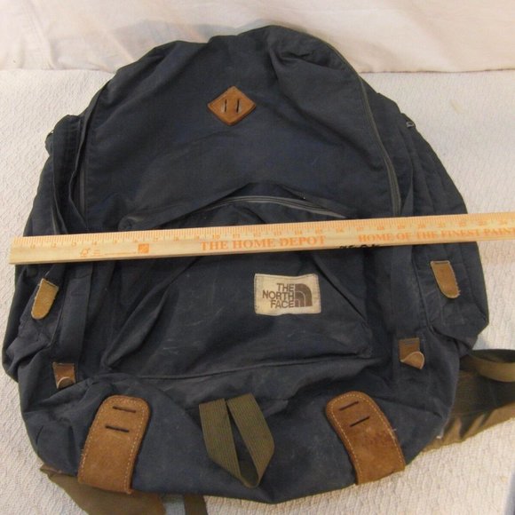 Bags | Vtg The North Face Blue Brown Leather Hiking Camping Shoulder Strap  Bag Nm 3450 | Poshmark